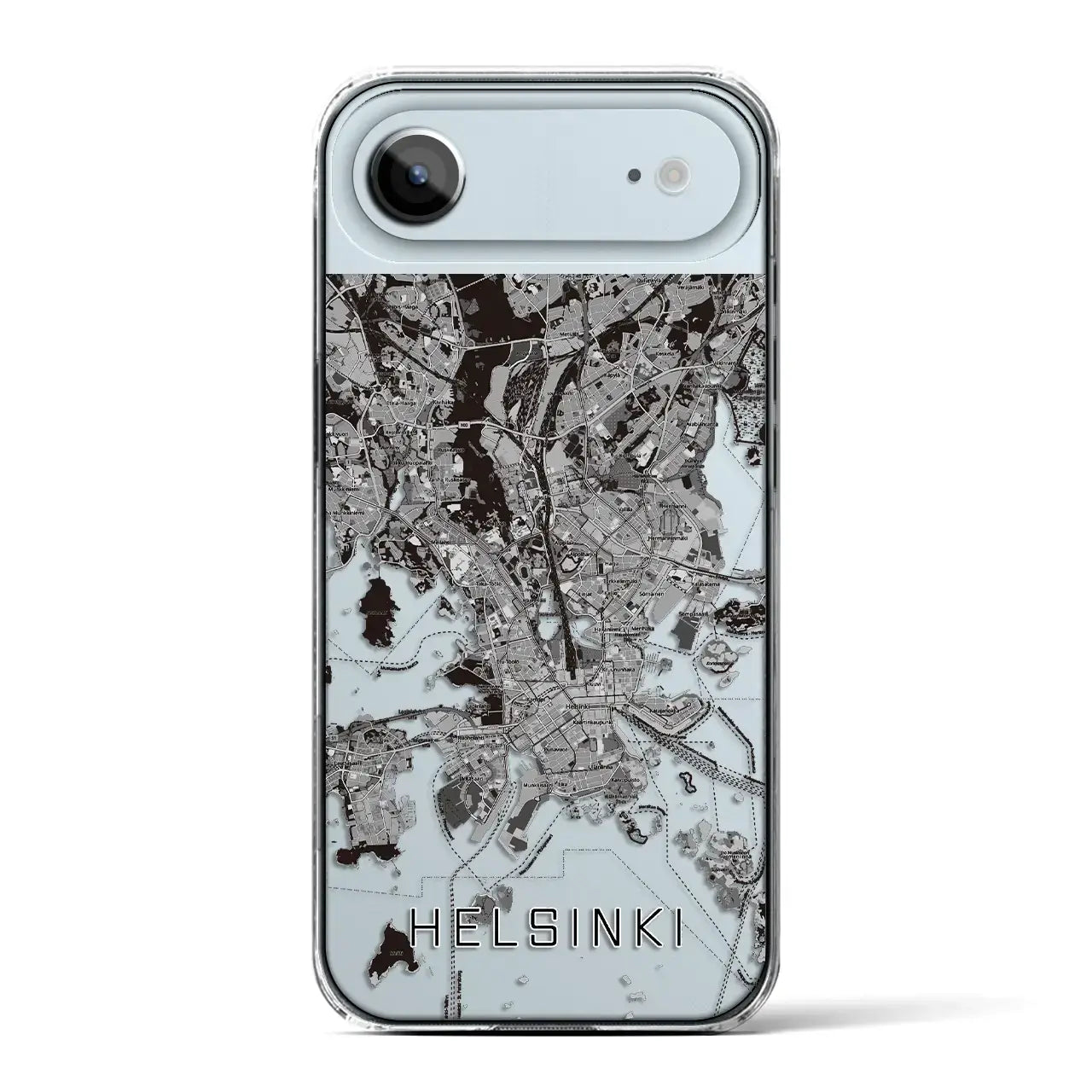 【ヘルシンキ(フィンランド)】地図柄iPhoneケース(クリアタイプ)