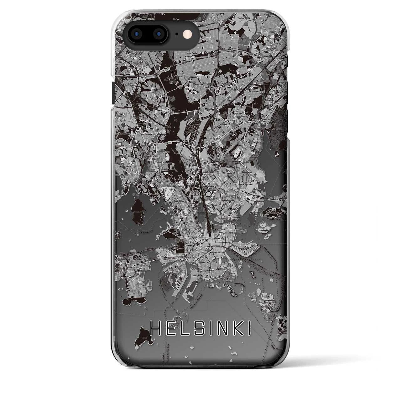 【ヘルシンキ(フィンランド)】地図柄iPhoneケース(クリアタイプ)