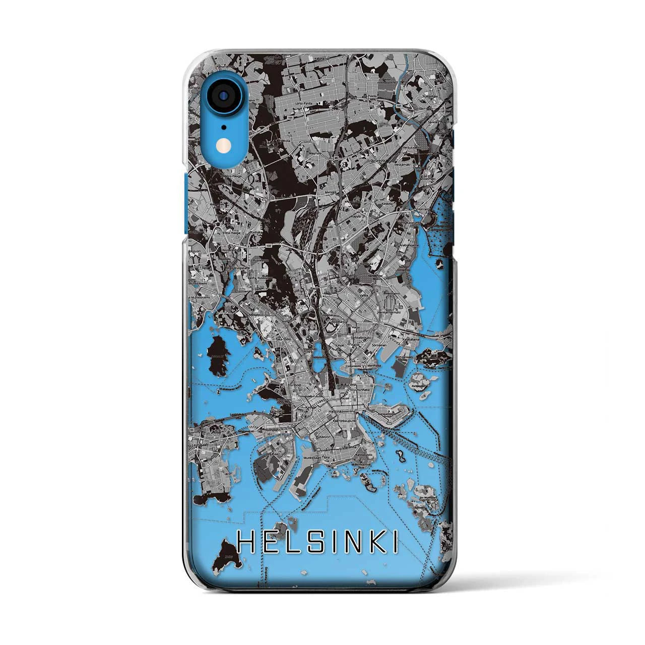 【ヘルシンキ(フィンランド)】地図柄iPhoneケース(クリアタイプ)