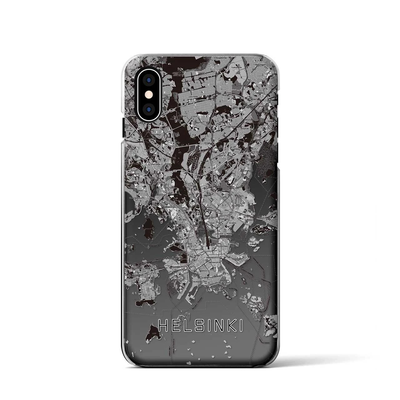 【ヘルシンキ(フィンランド)】地図柄iPhoneケース(クリアタイプ)
