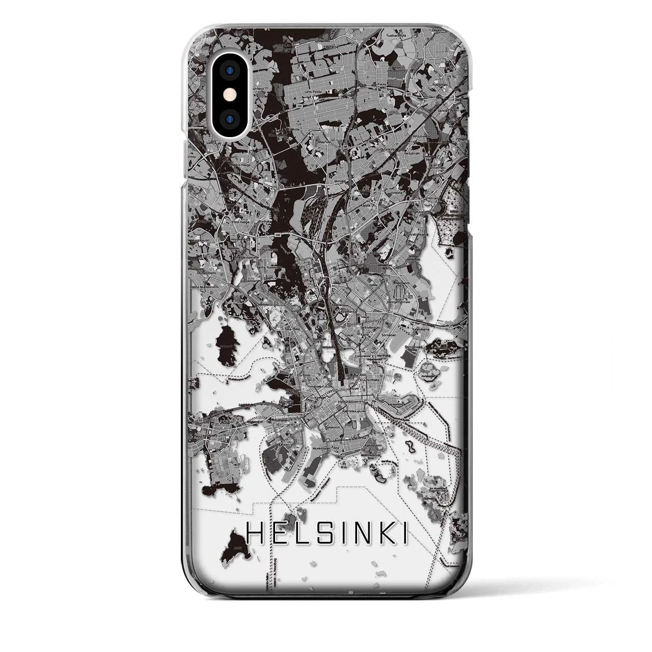 【ヘルシンキ(フィンランド)】地図柄iPhoneケース(クリアタイプ)