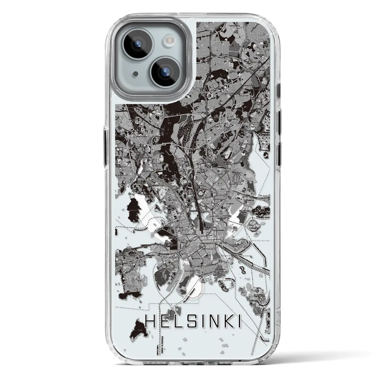 【ヘルシンキ(フィンランド)】地図柄iPhoneケース(MagSafeタイプ)