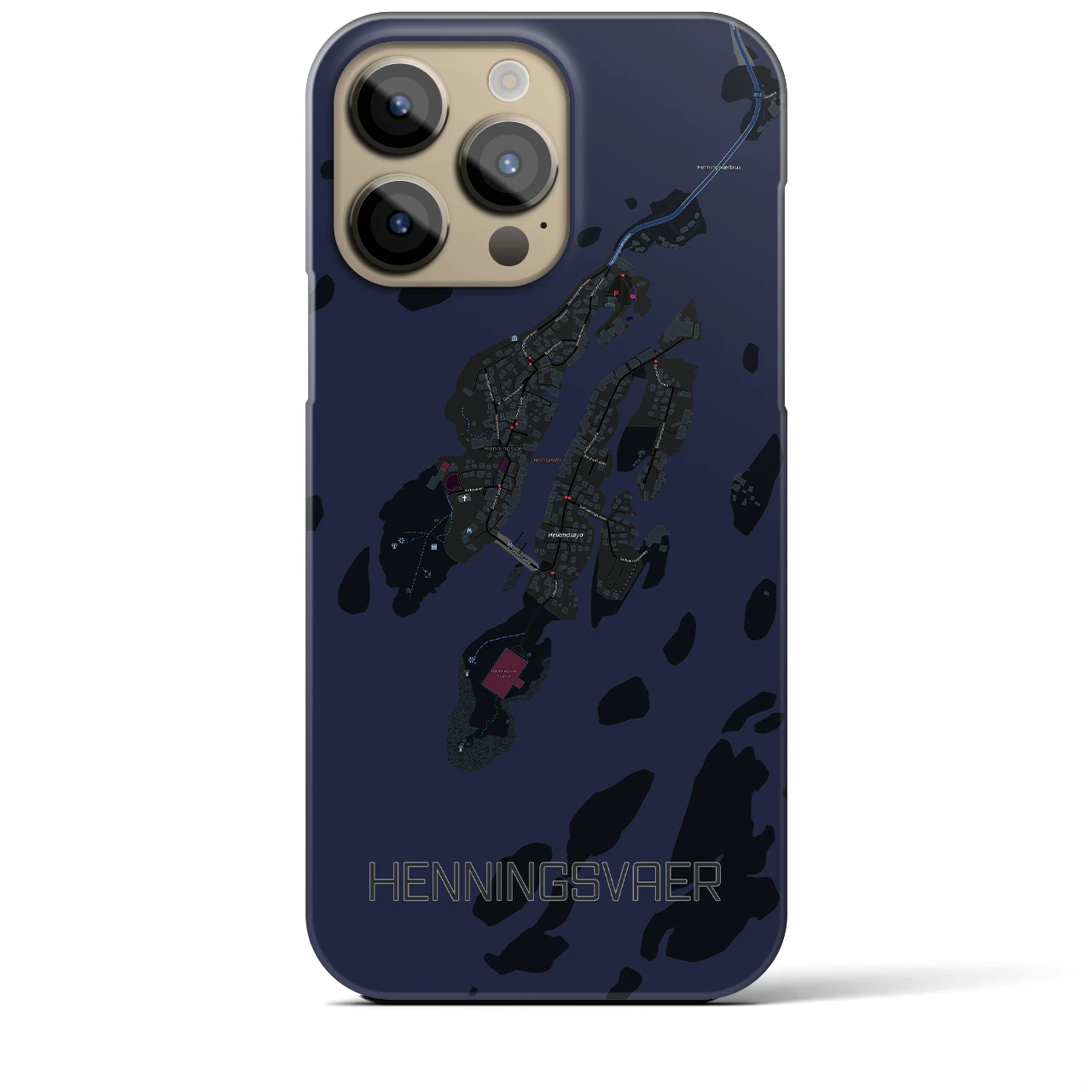 【ヘニングスヴァール(ノルウェー)】地図柄iPhoneケース(バックカバータイプ)