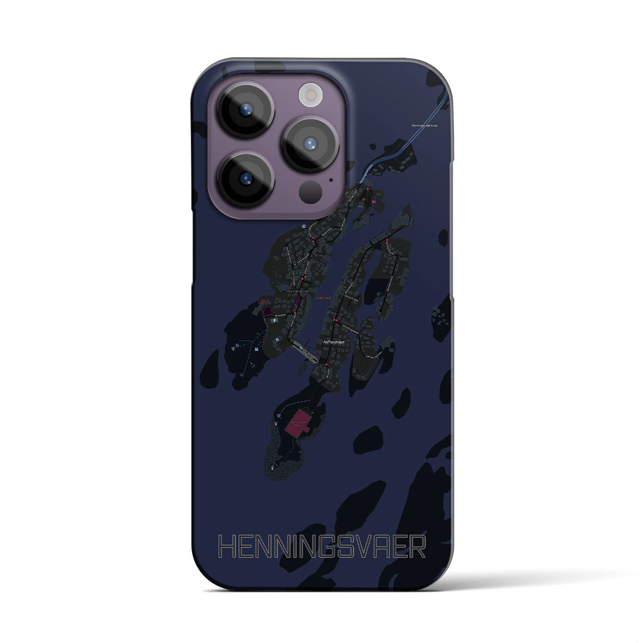 【ヘニングスヴァール(ノルウェー)】地図柄iPhoneケース(バックカバータイプ)