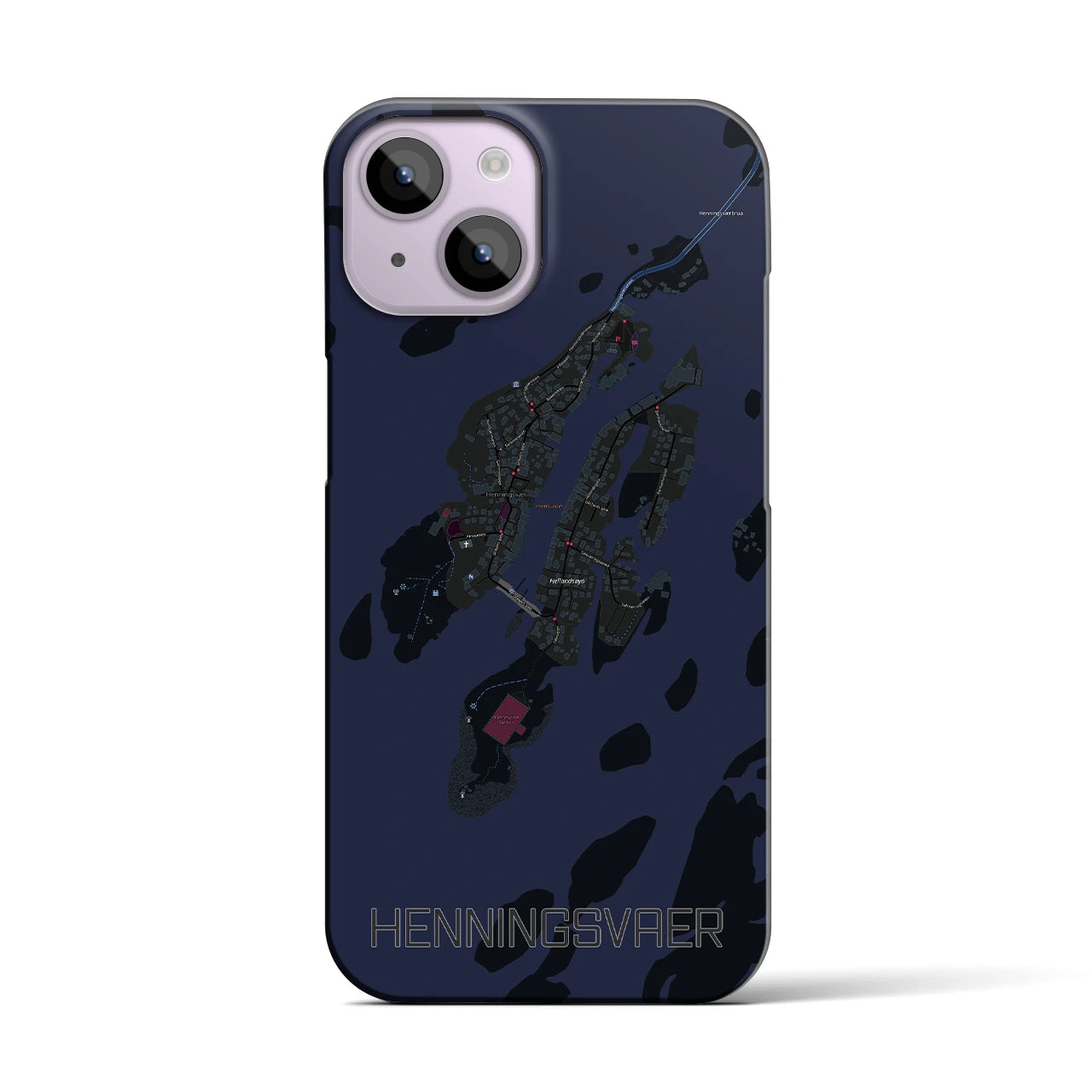 【ヘニングスヴァール(ノルウェー)】地図柄iPhoneケース(バックカバータイプ)