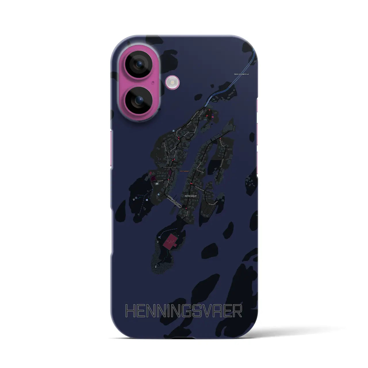 【ヘニングスヴァール(ノルウェー)】地図柄iPhoneケース(バックカバータイプ)