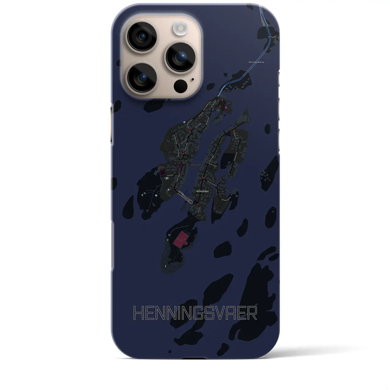 【ヘニングスヴァール(ノルウェー)】地図柄iPhoneケース(バックカバータイプ)