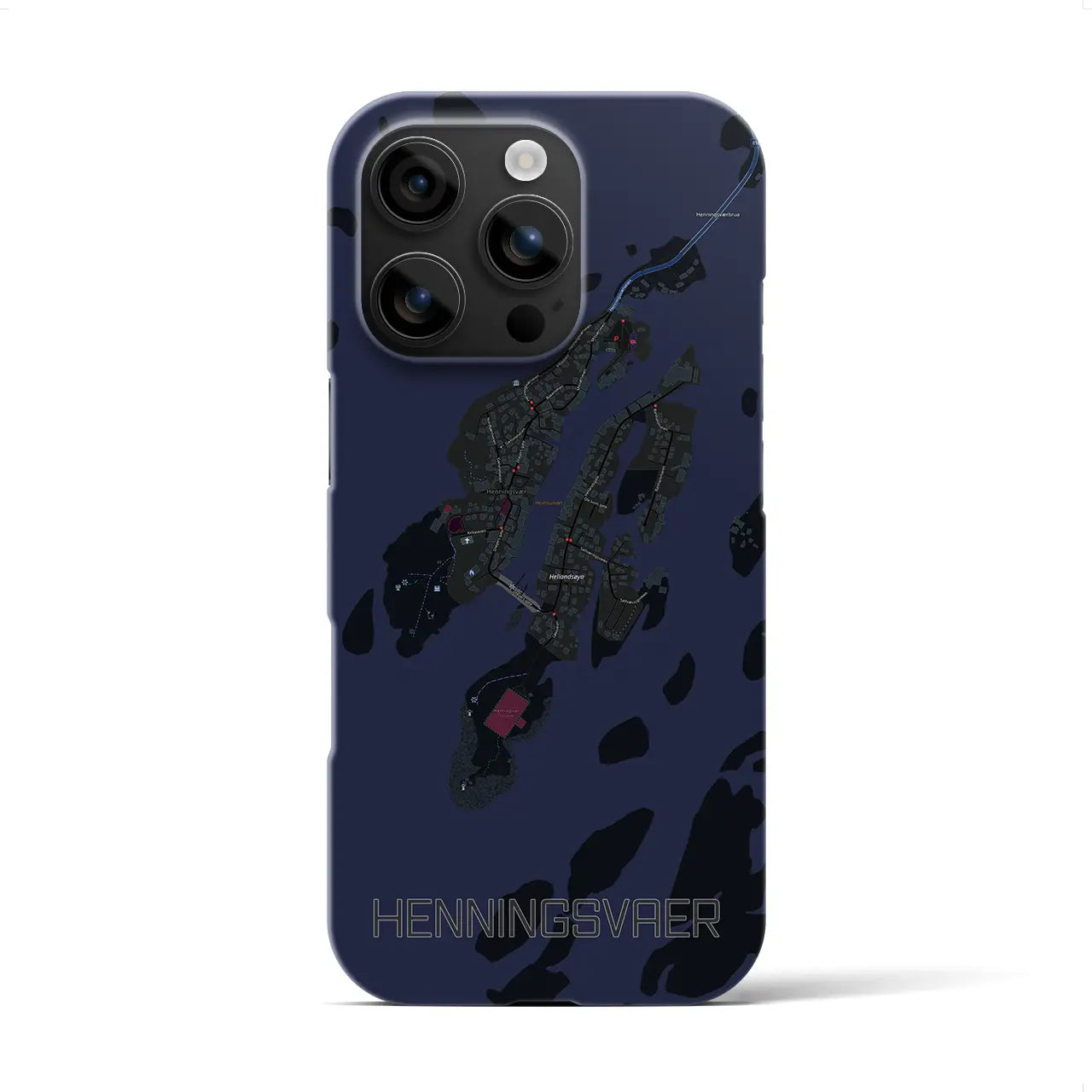 【ヘニングスヴァール(ノルウェー)】地図柄iPhoneケース(バックカバータイプ)