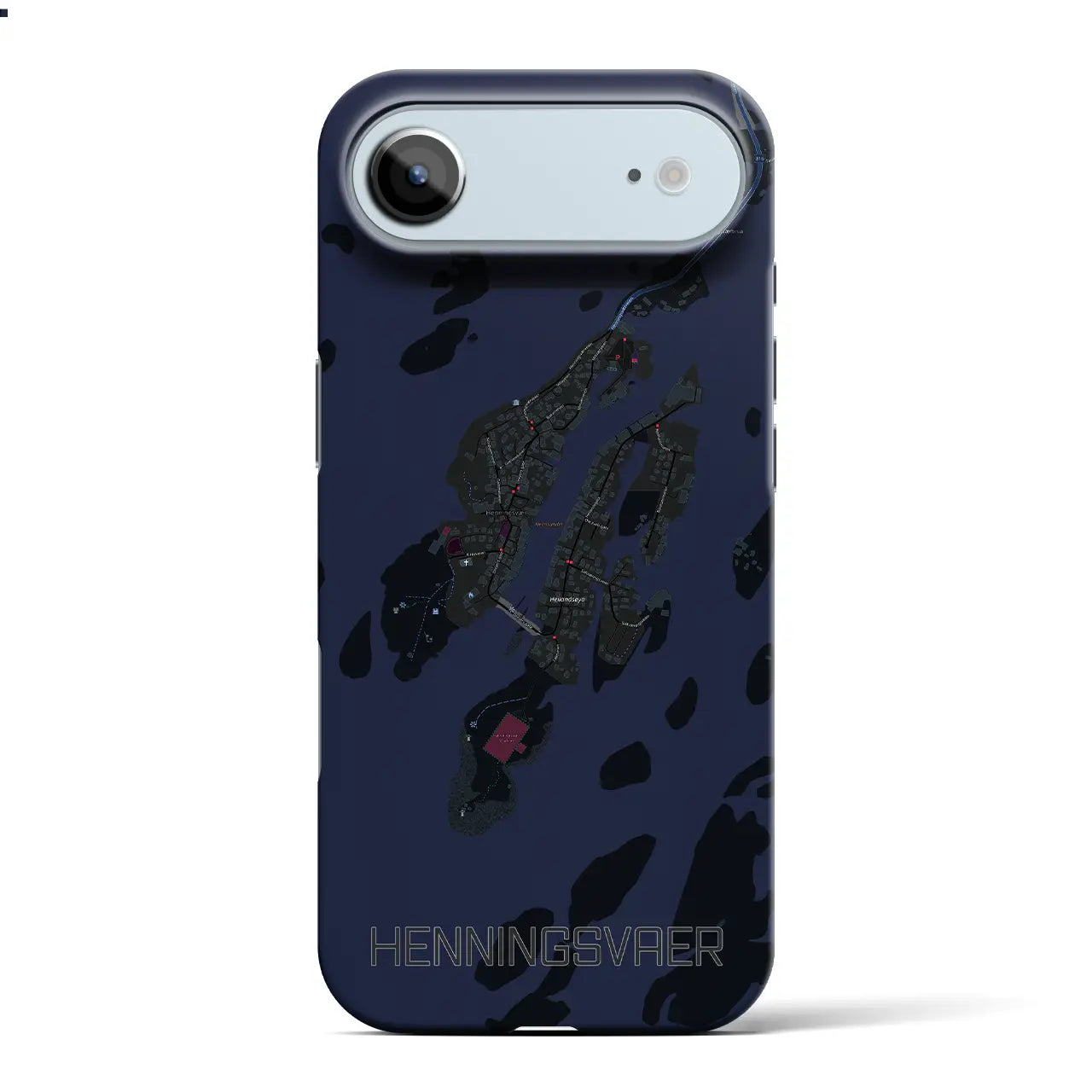 【ヘニングスヴァール(ノルウェー)】地図柄iPhoneケース(バックカバータイプ)