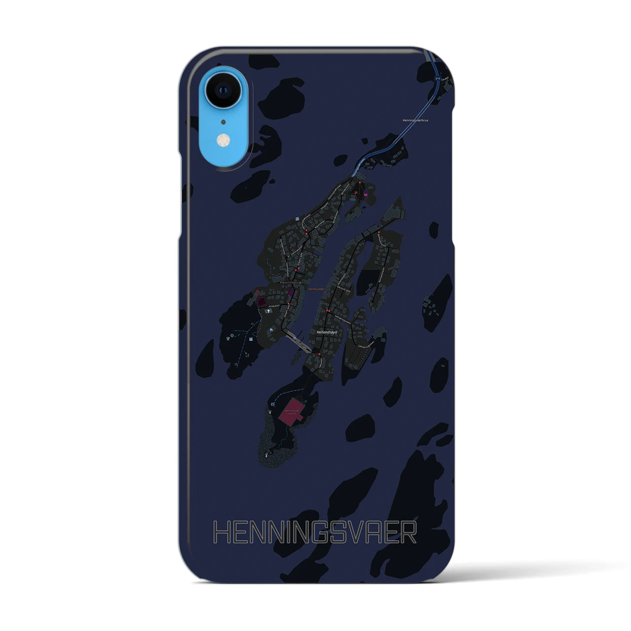 【ヘニングスヴァール(ノルウェー)】地図柄iPhoneケース(バックカバータイプ)