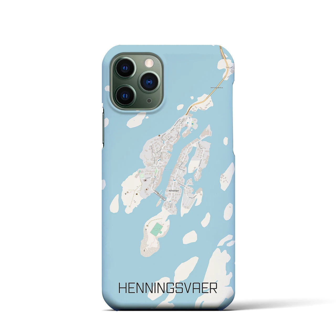 【ヘニングスヴァール(ノルウェー)】地図柄iPhoneケース(バックカバータイプ)
