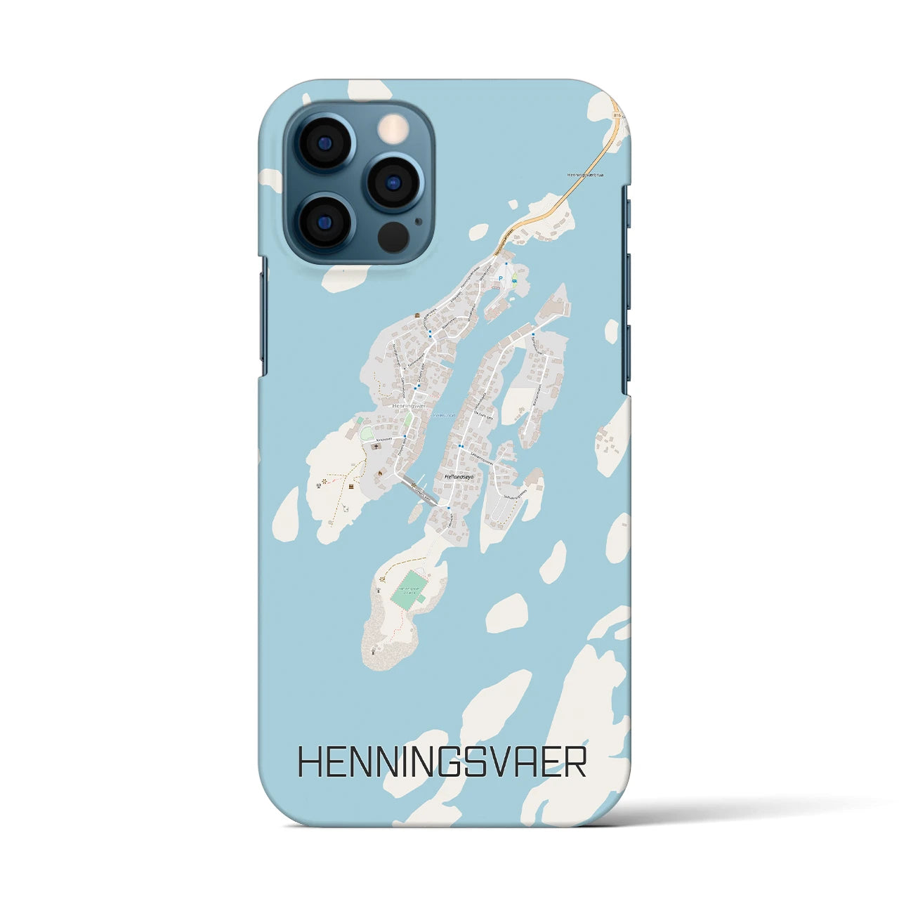 【ヘニングスヴァール(ノルウェー)】地図柄iPhoneケース(バックカバータイプ)