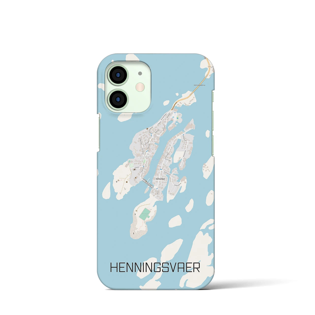 【ヘニングスヴァール(ノルウェー)】地図柄iPhoneケース(バックカバータイプ)