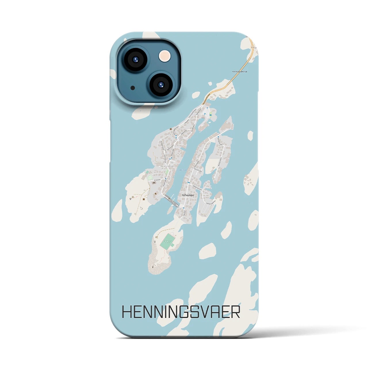 【ヘニングスヴァール(ノルウェー)】地図柄iPhoneケース(バックカバータイプ)