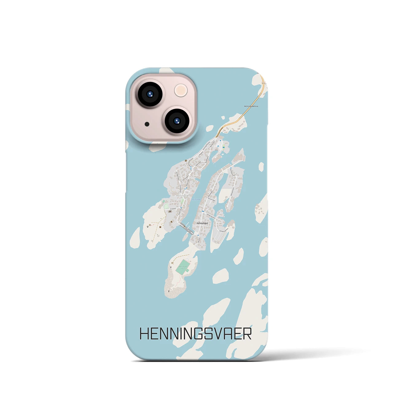 【ヘニングスヴァール(ノルウェー)】地図柄iPhoneケース(バックカバータイプ)