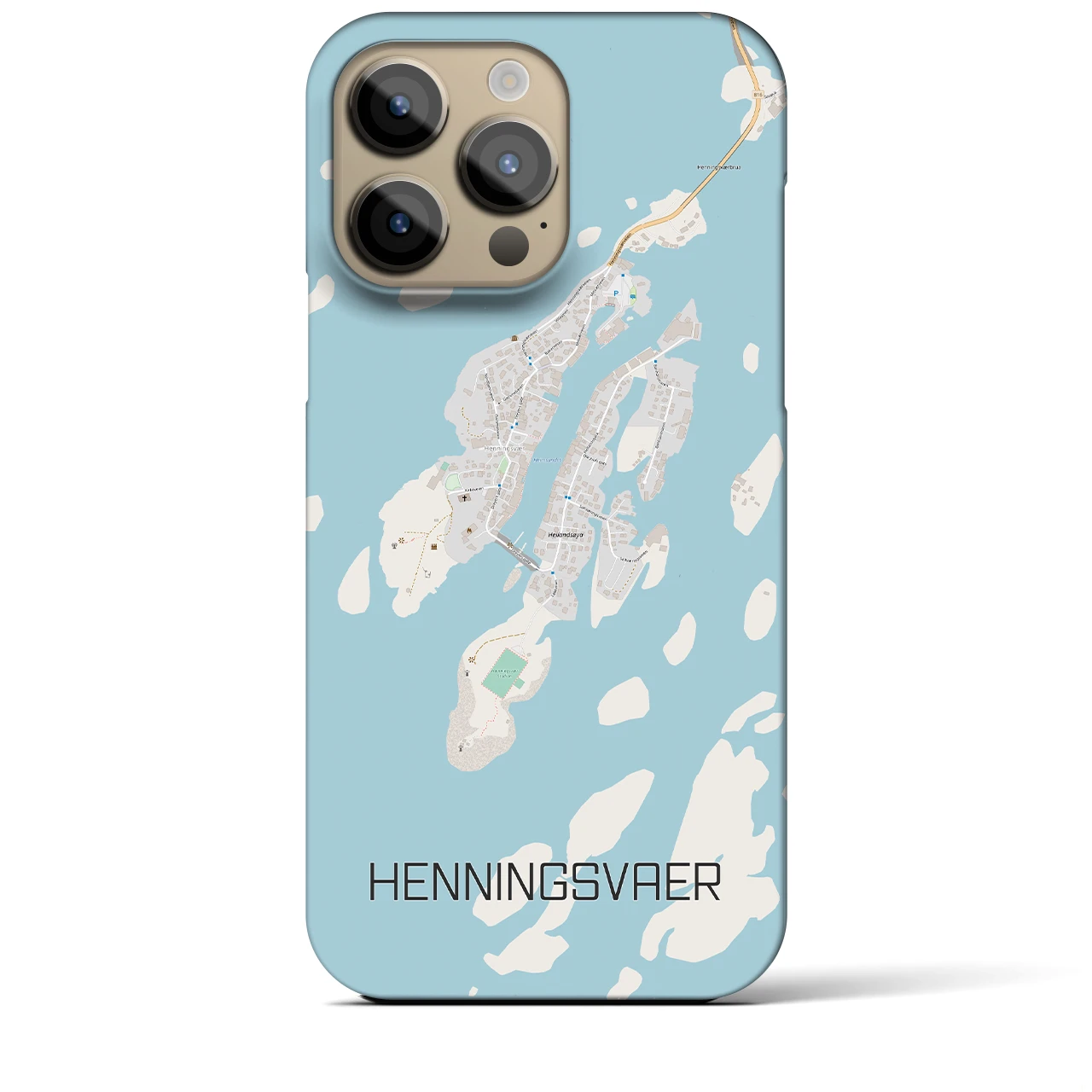【ヘニングスヴァール(ノルウェー)】地図柄iPhoneケース(バックカバータイプ)