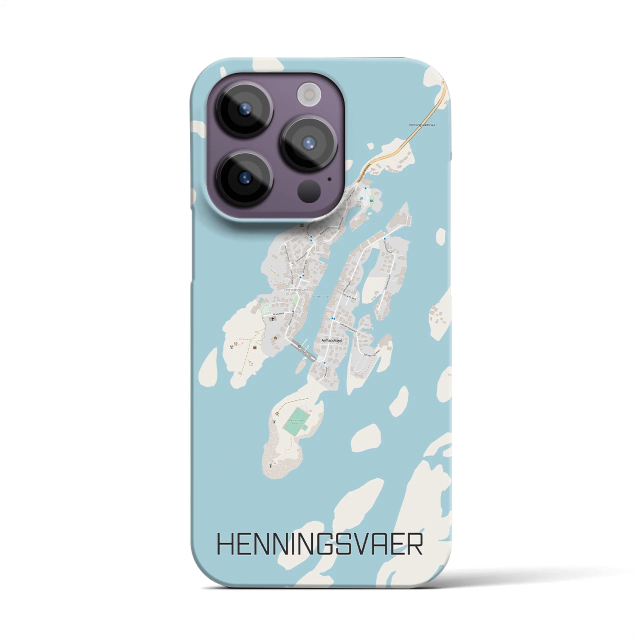 【ヘニングスヴァール(ノルウェー)】地図柄iPhoneケース(バックカバータイプ)