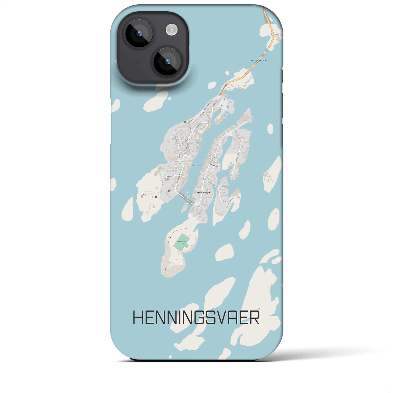 【ヘニングスヴァール(ノルウェー)】地図柄iPhoneケース(バックカバータイプ)