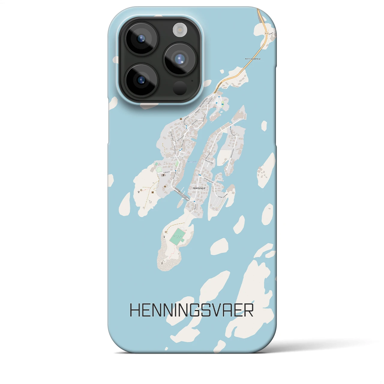 【ヘニングスヴァール(ノルウェー)】地図柄iPhoneケース(バックカバータイプ)