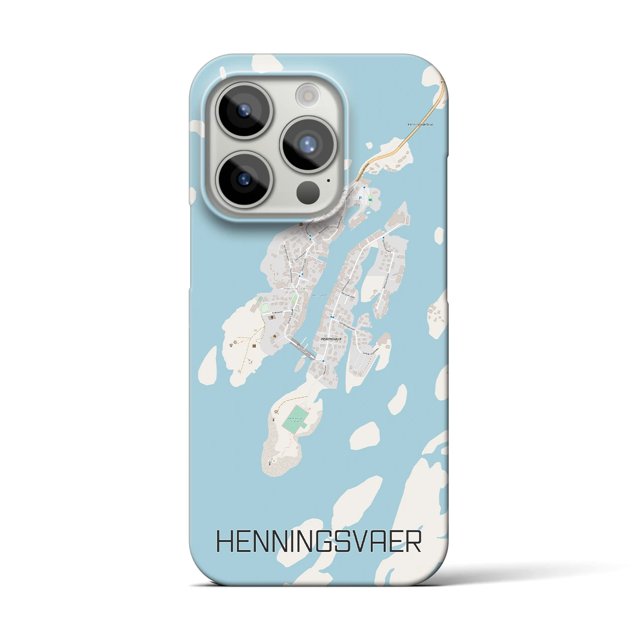 【ヘニングスヴァール(ノルウェー)】地図柄iPhoneケース(バックカバータイプ)