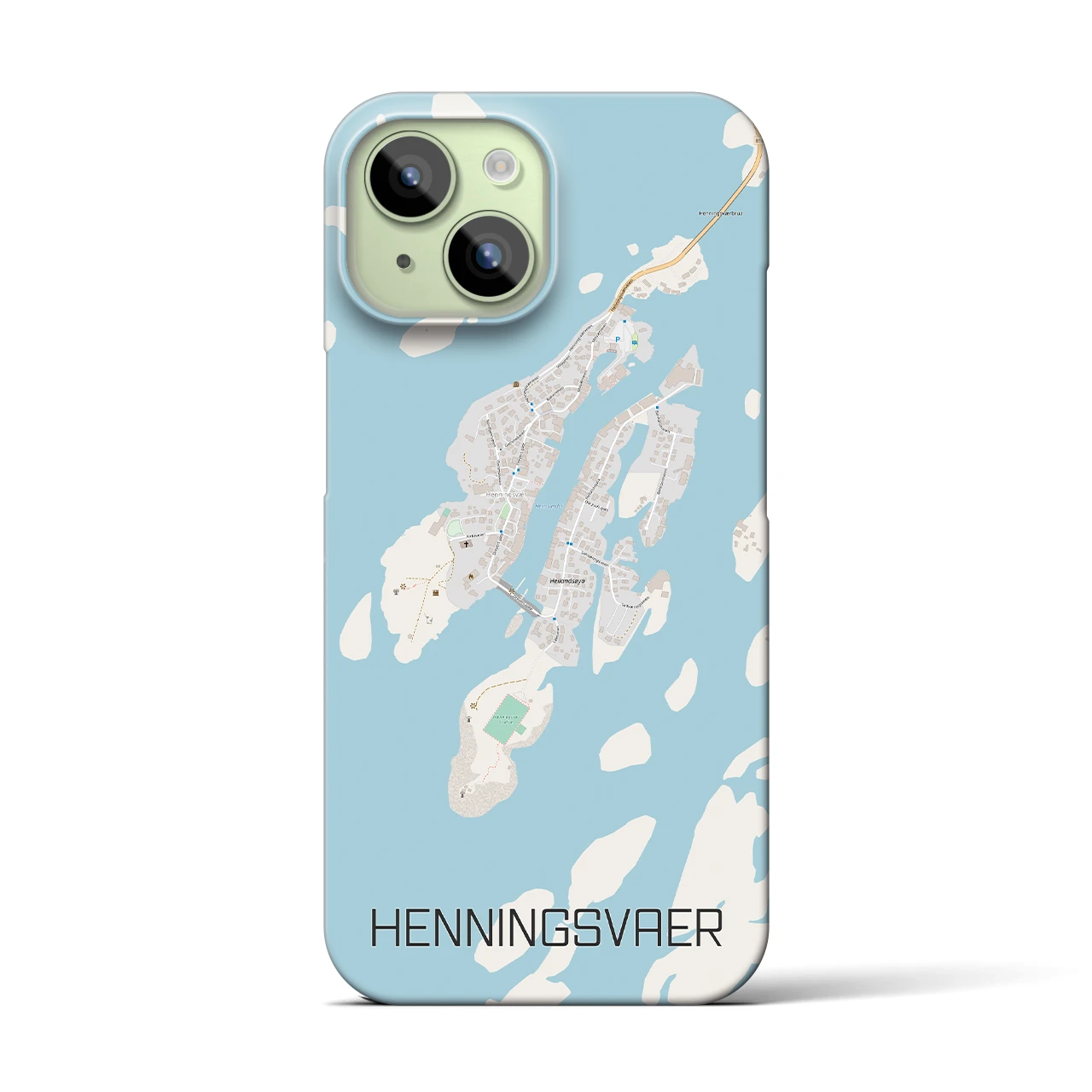【ヘニングスヴァール(ノルウェー)】地図柄iPhoneケース(バックカバータイプ)