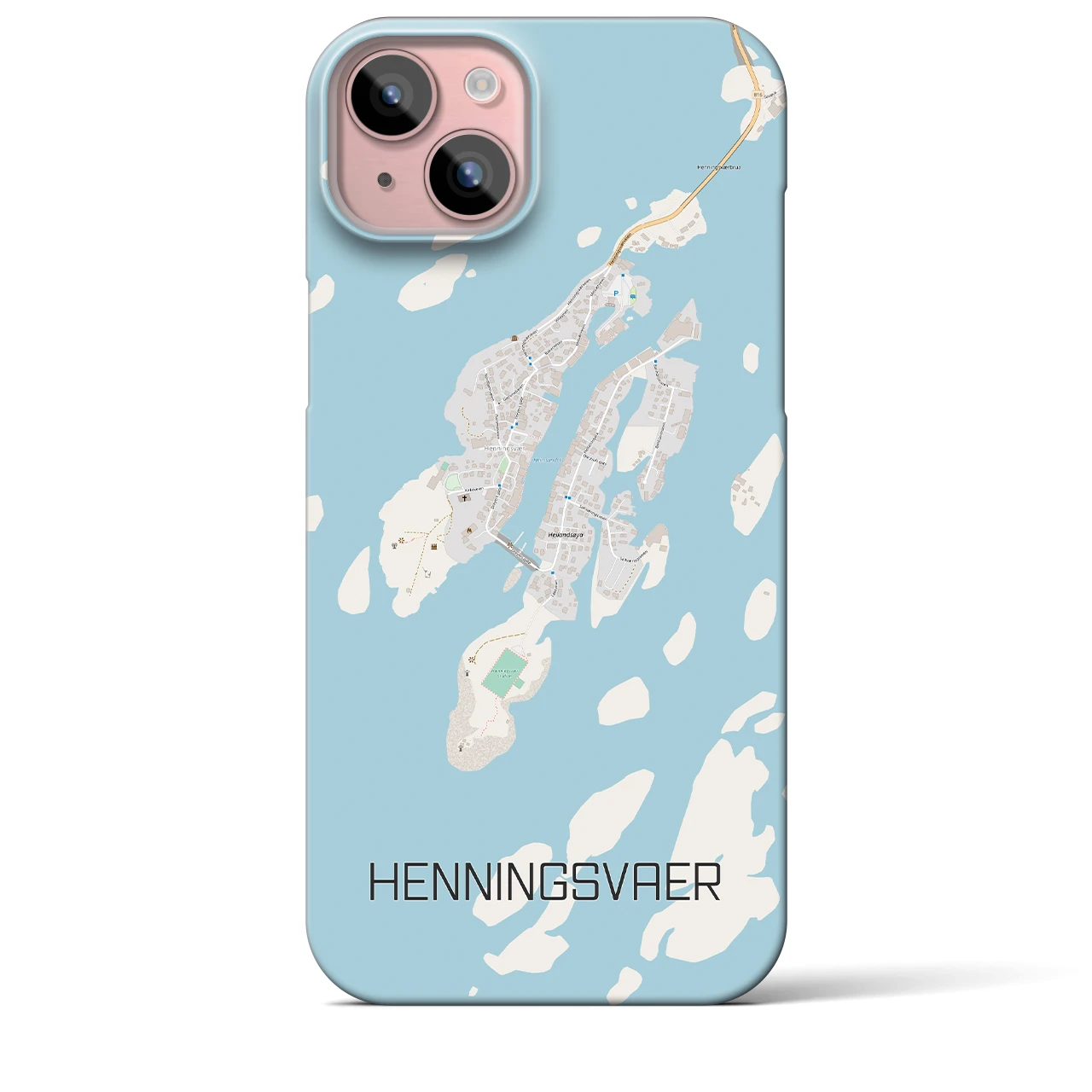 【ヘニングスヴァール(ノルウェー)】地図柄iPhoneケース(バックカバータイプ)