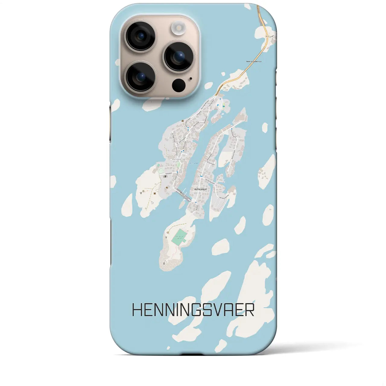 【ヘニングスヴァール(ノルウェー)】地図柄iPhoneケース(バックカバータイプ)