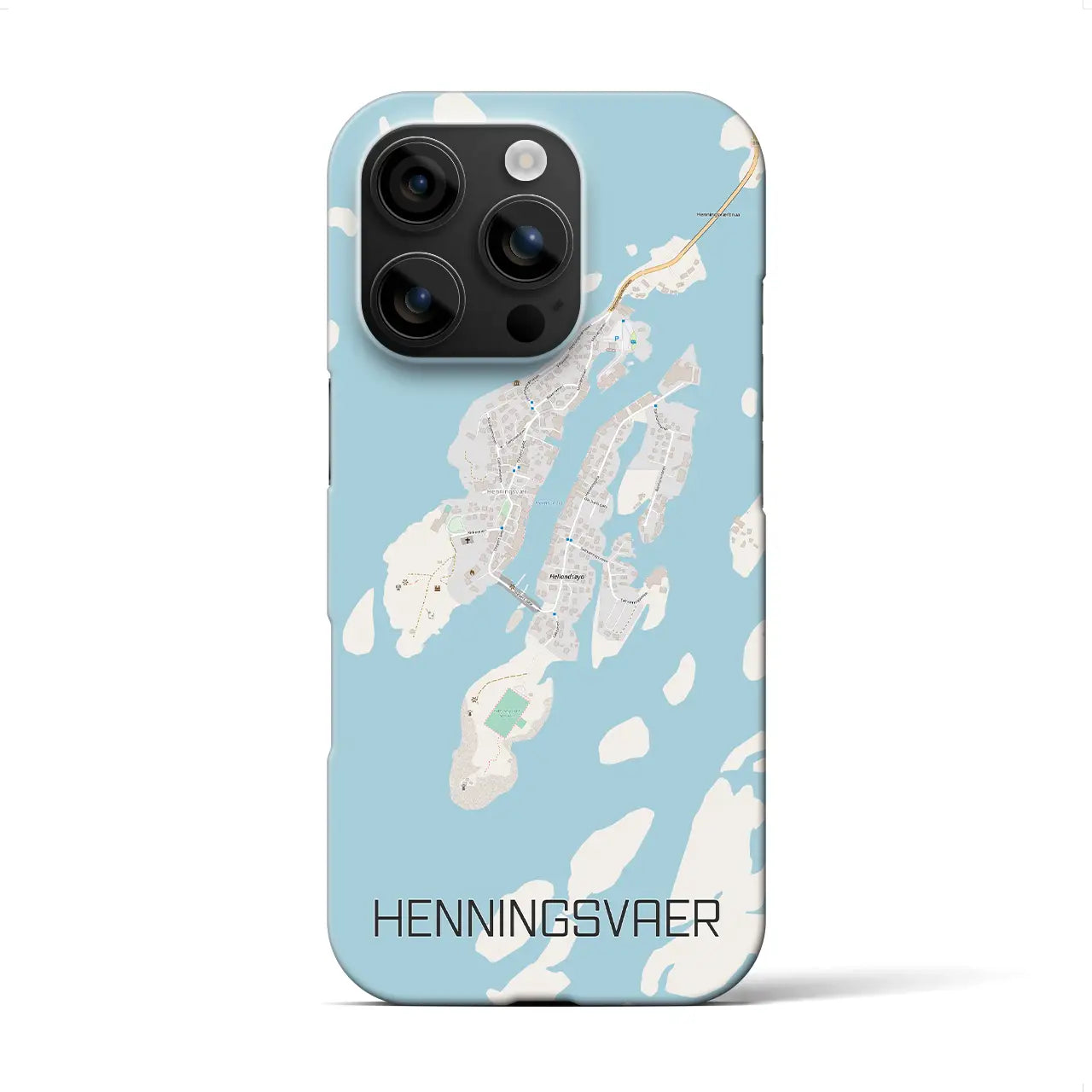 【ヘニングスヴァール(ノルウェー)】地図柄iPhoneケース(バックカバータイプ)