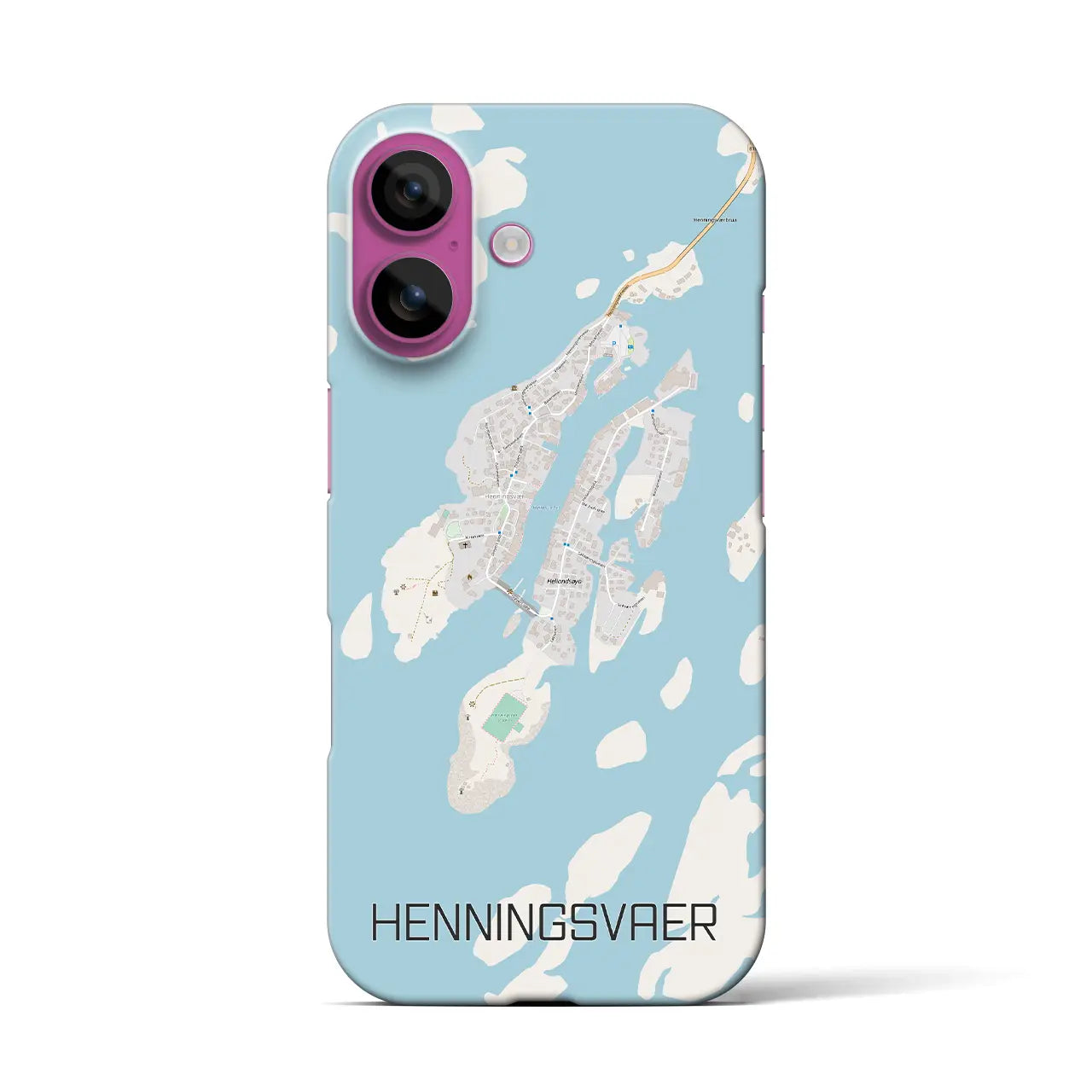 【ヘニングスヴァール(ノルウェー)】地図柄iPhoneケース(バックカバータイプ)