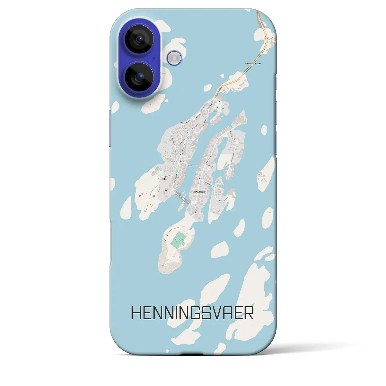 【ヘニングスヴァール(ノルウェー)】地図柄iPhoneケース(バックカバータイプ)ナチュラル・iPhone 16 Pro Max 用