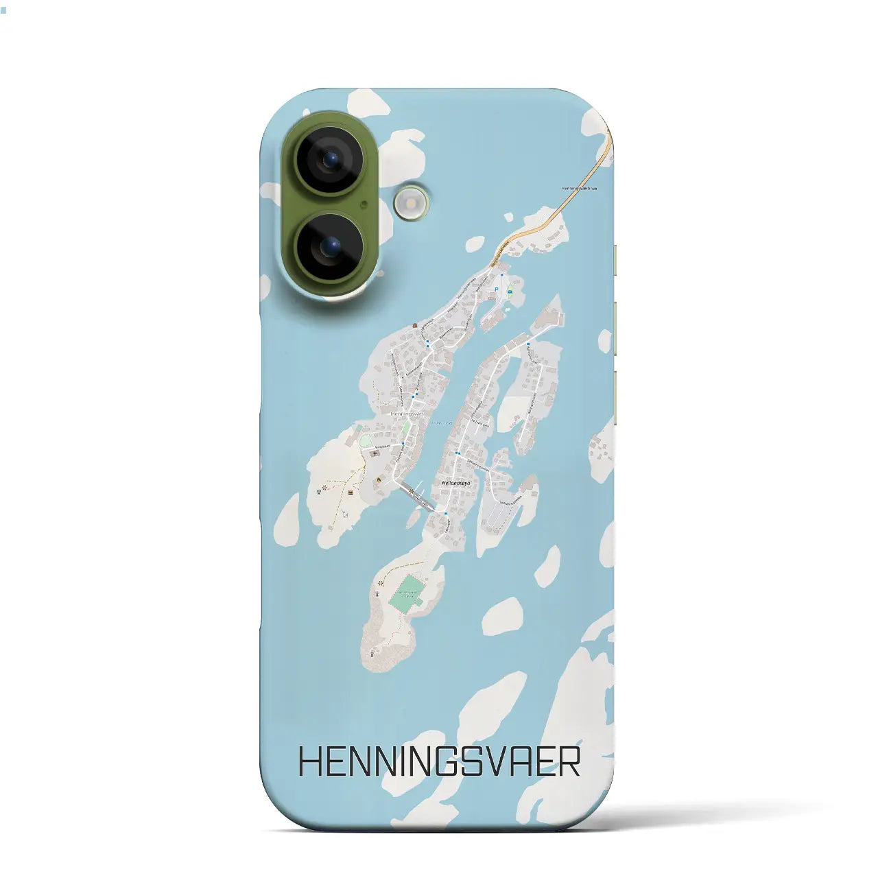 【ヘニングスヴァール(ノルウェー)】地図柄iPhoneケース(バックカバータイプ)ナチュラル・iPhone 17 Pro Max 用