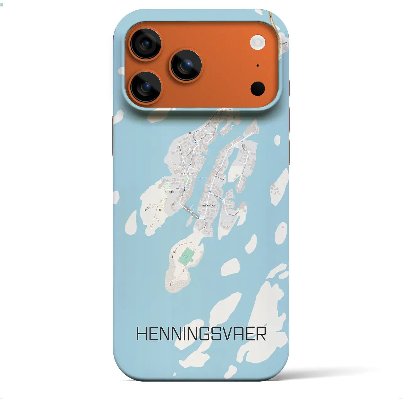 【ヘニングスヴァール(ノルウェー)】地図柄iPhoneケース(バックカバータイプ)