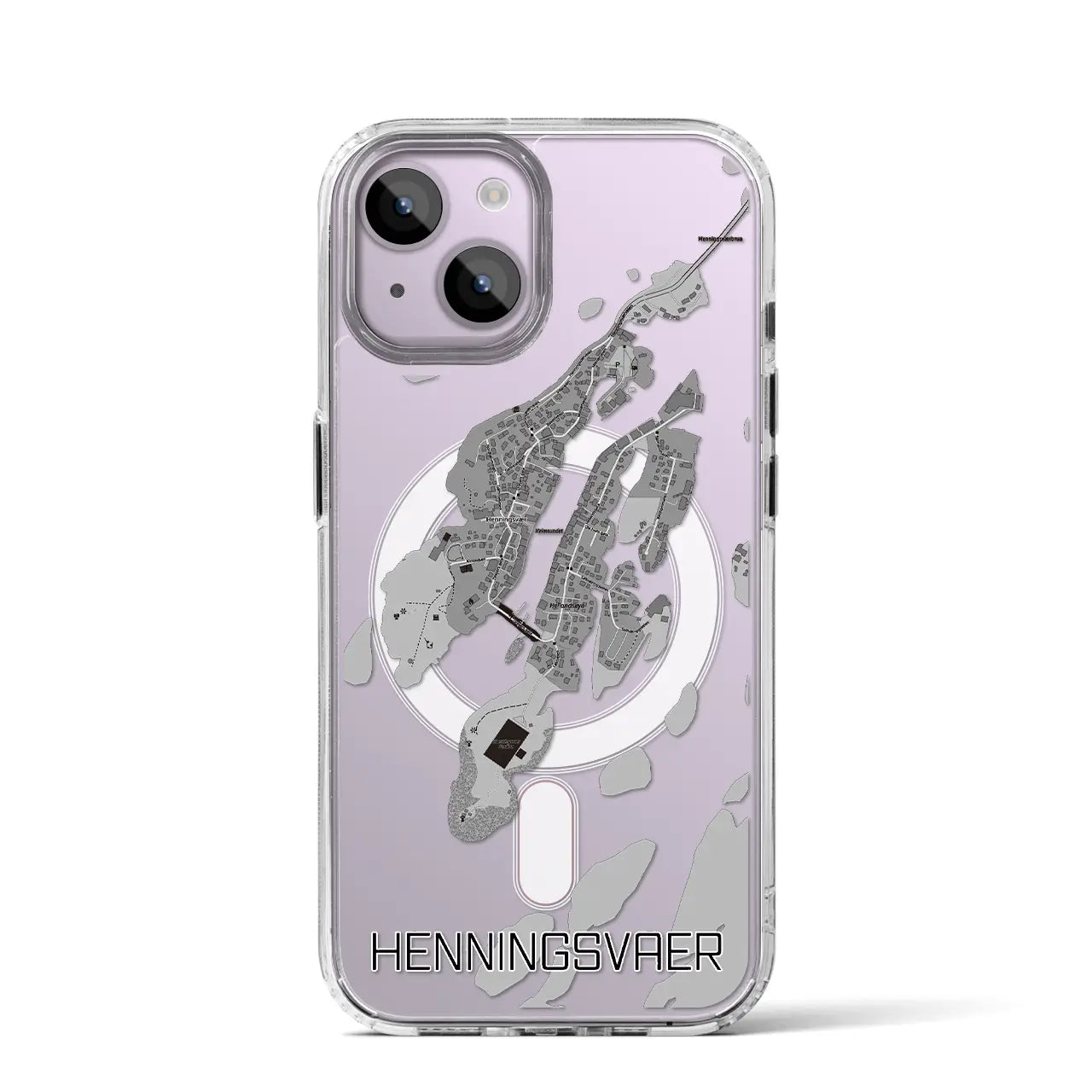 【ヘニングスヴァール(ノルウェー)】地図柄iPhoneケース(MagSafeタイプ)