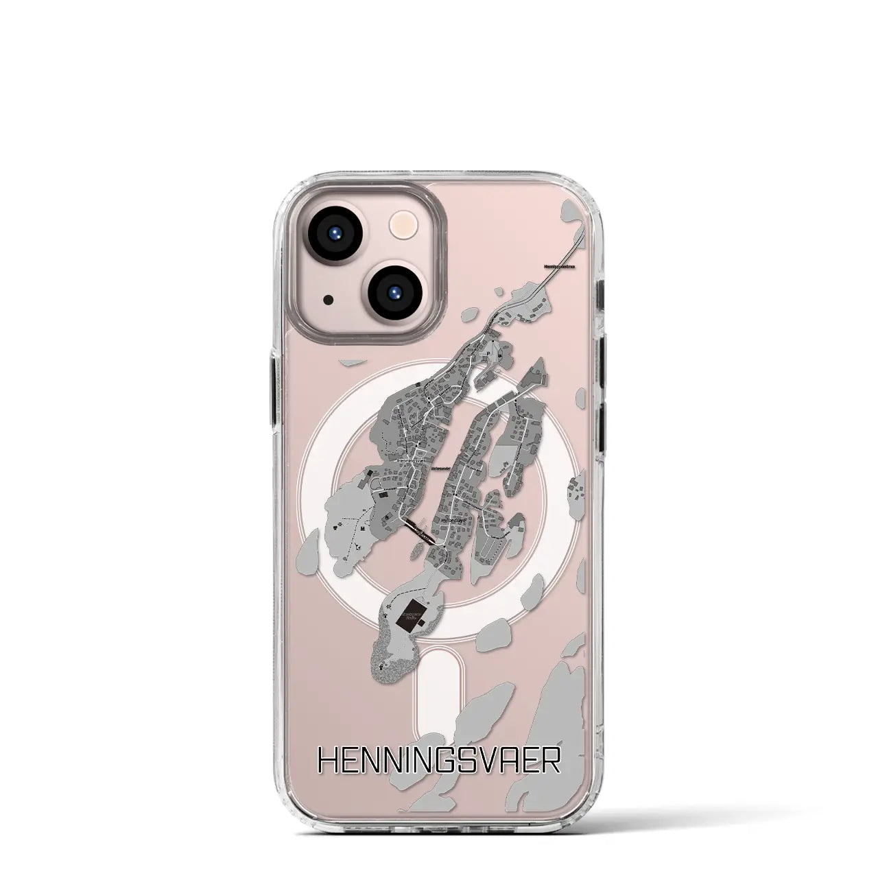 【ヘニングスヴァール(ノルウェー)】地図柄iPhoneケース(MagSafeタイプ)