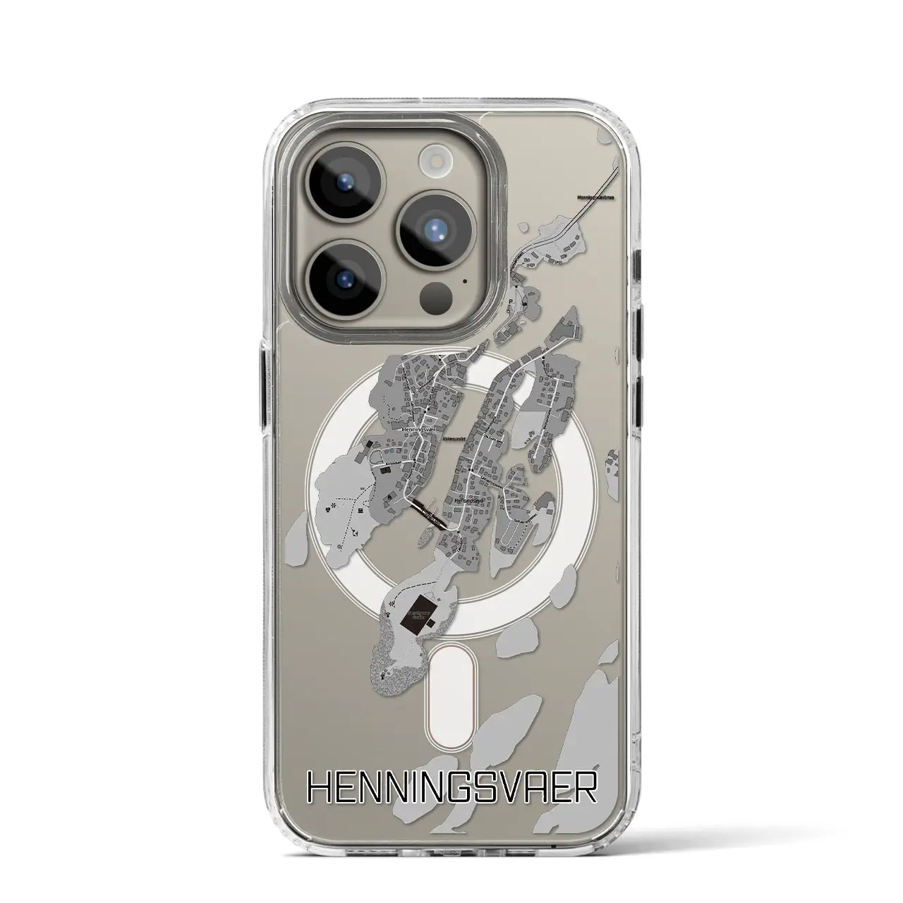 【ヘニングスヴァール(ノルウェー)】地図柄iPhoneケース(MagSafeタイプ)