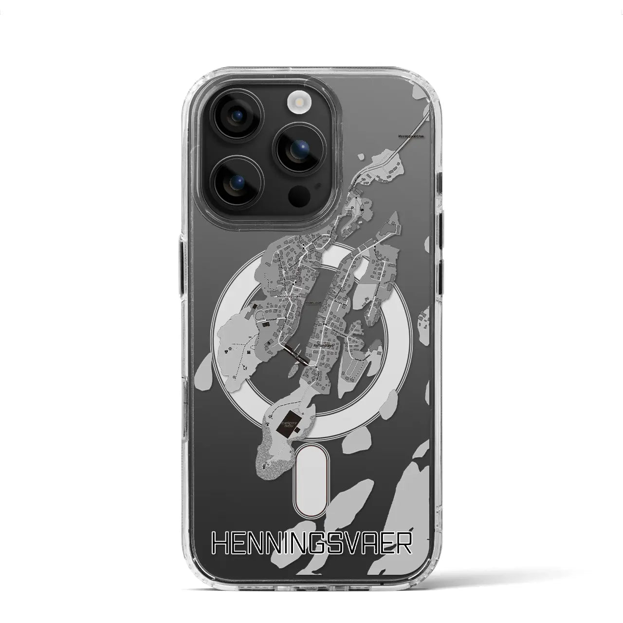 【ヘニングスヴァール(ノルウェー)】地図柄iPhoneケース(MagSafeタイプ)