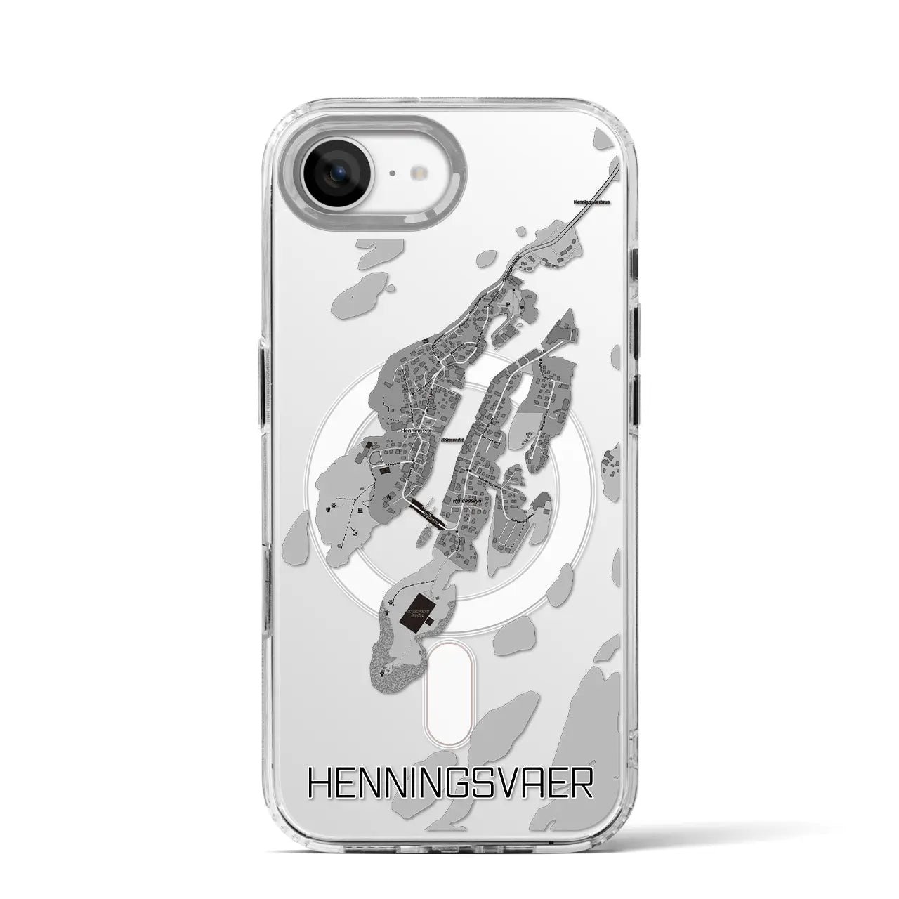 【ヘニングスヴァール(ノルウェー)】地図柄iPhoneケース(MagSafeタイプ)