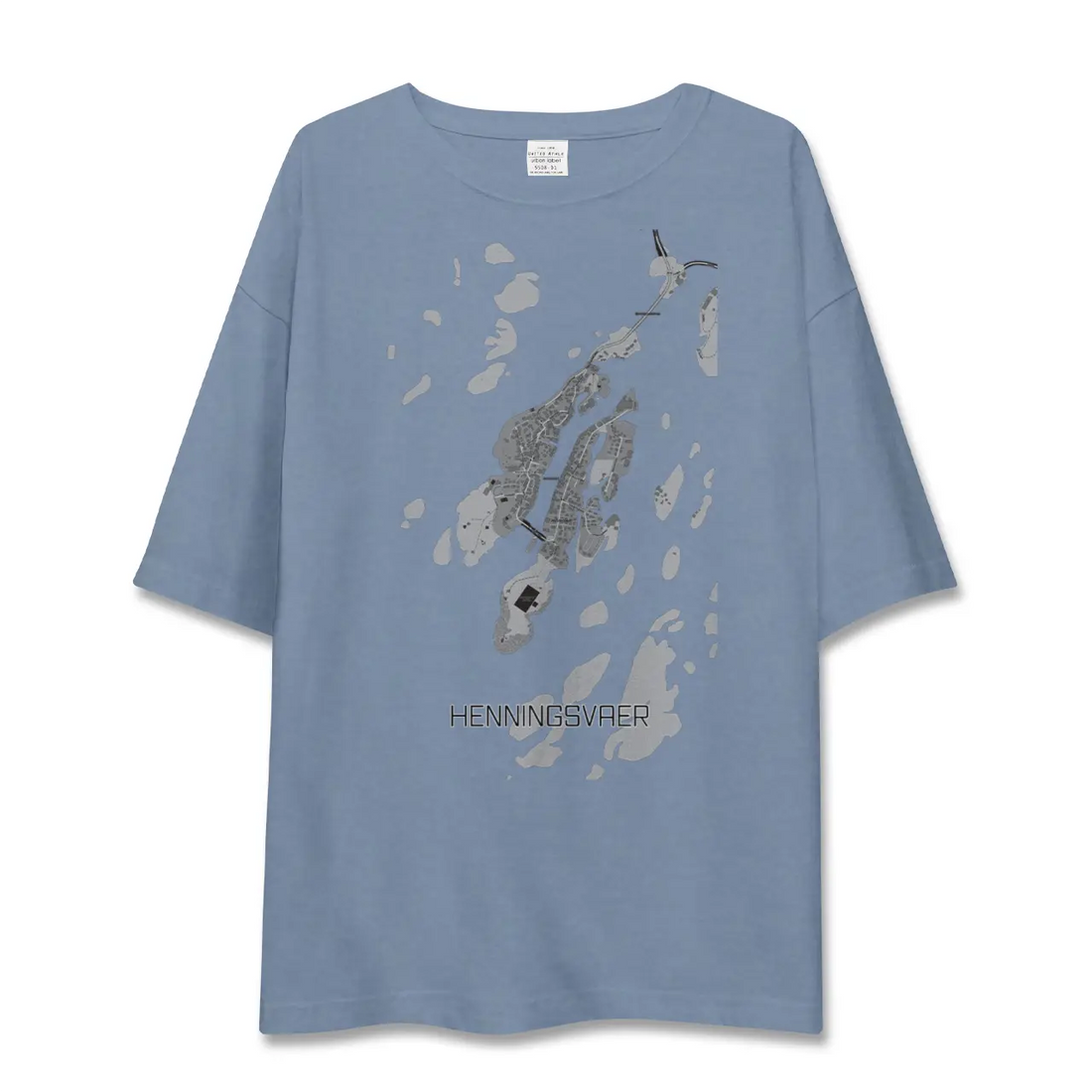 【ヘニングスヴァール(ノルウェー)】地図柄ビッグシルエットTシャツ