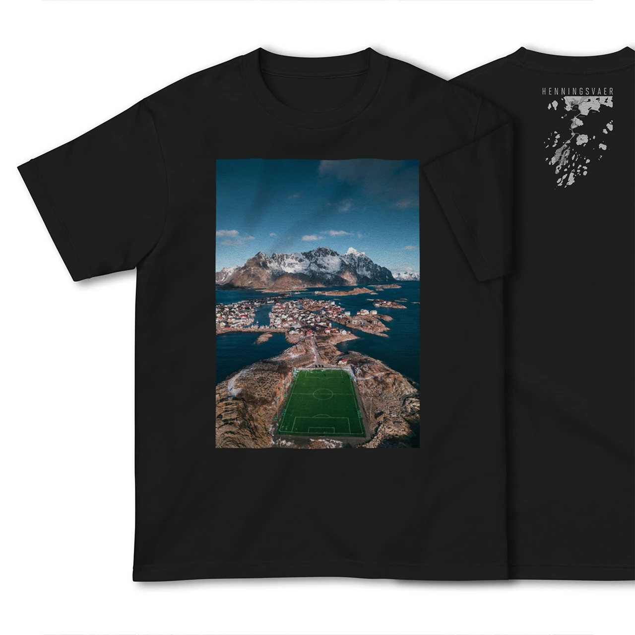 【ヘニングスヴァール(ノルウェー)】Map World ハイクオリティTシャツ