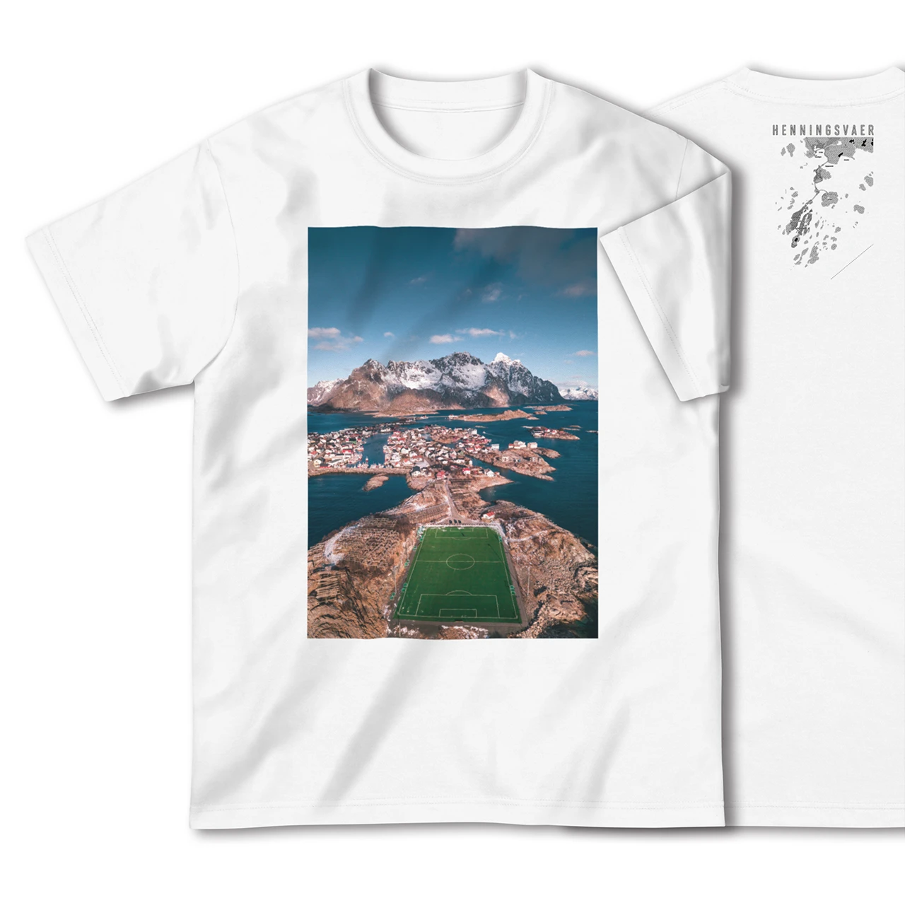 【ヘニングスヴァール(ノルウェー)】Map World ハイクオリティTシャツ