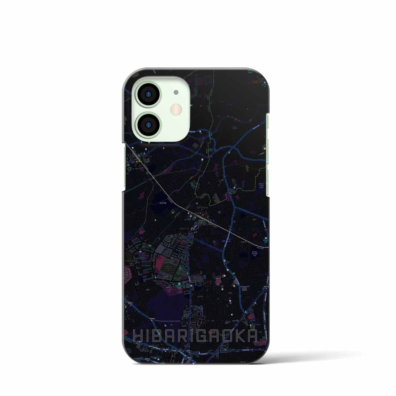 【ひばりヶ丘(東京都)】地図柄iPhoneケース(バックカバータイプ)