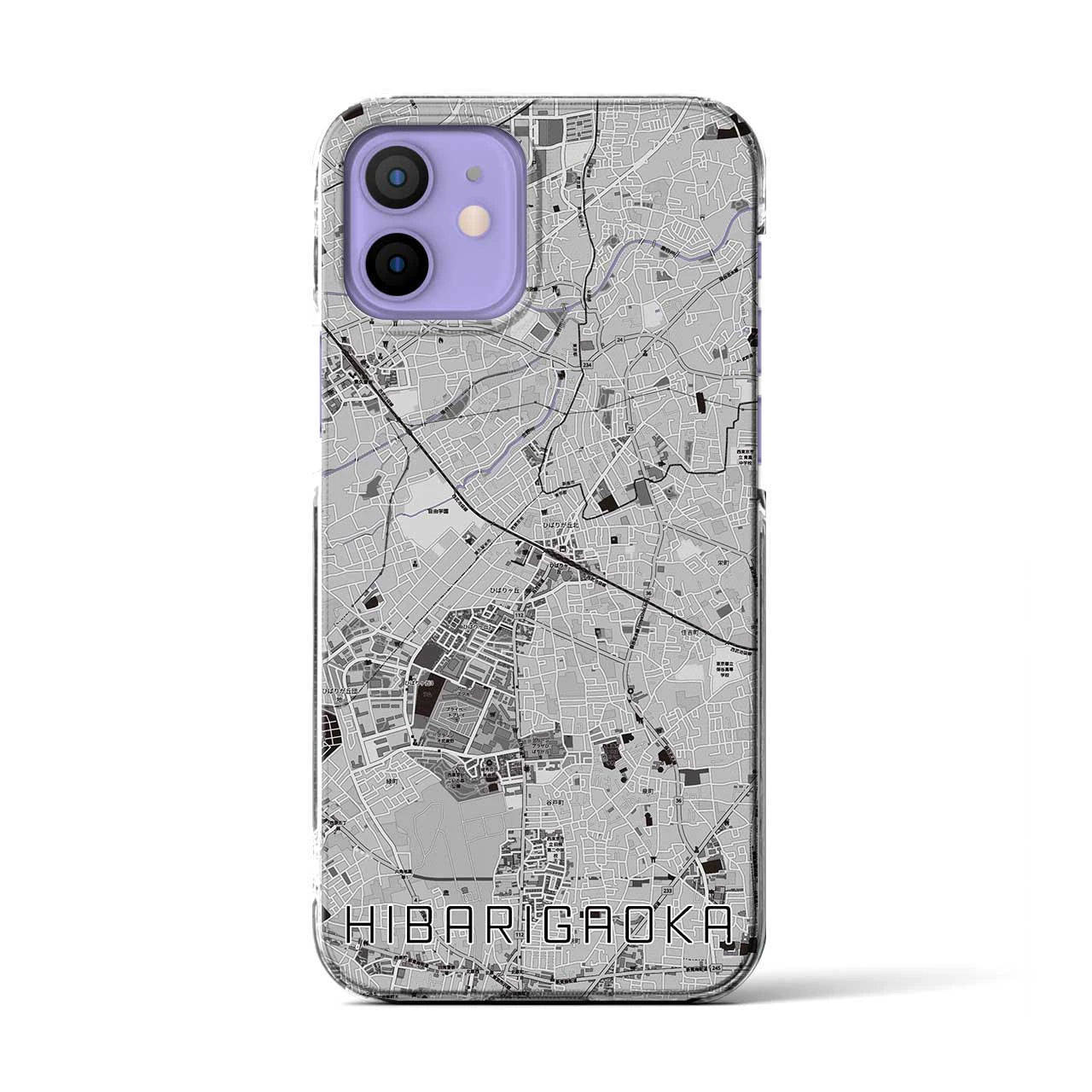 【ひばりヶ丘(東京都)】地図柄iPhoneケース(クリアタイプ)