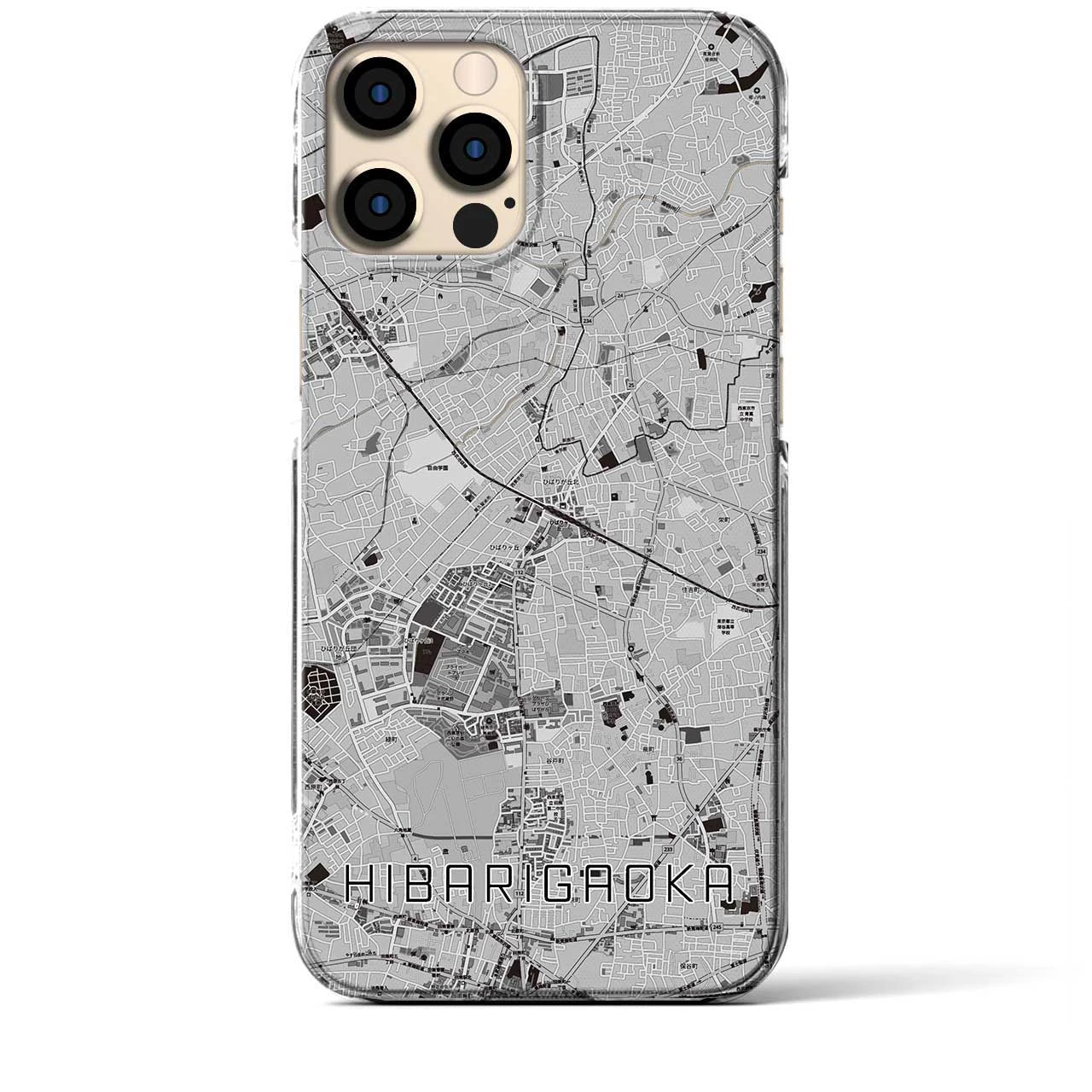 【ひばりヶ丘(東京都)】地図柄iPhoneケース(クリアタイプ)