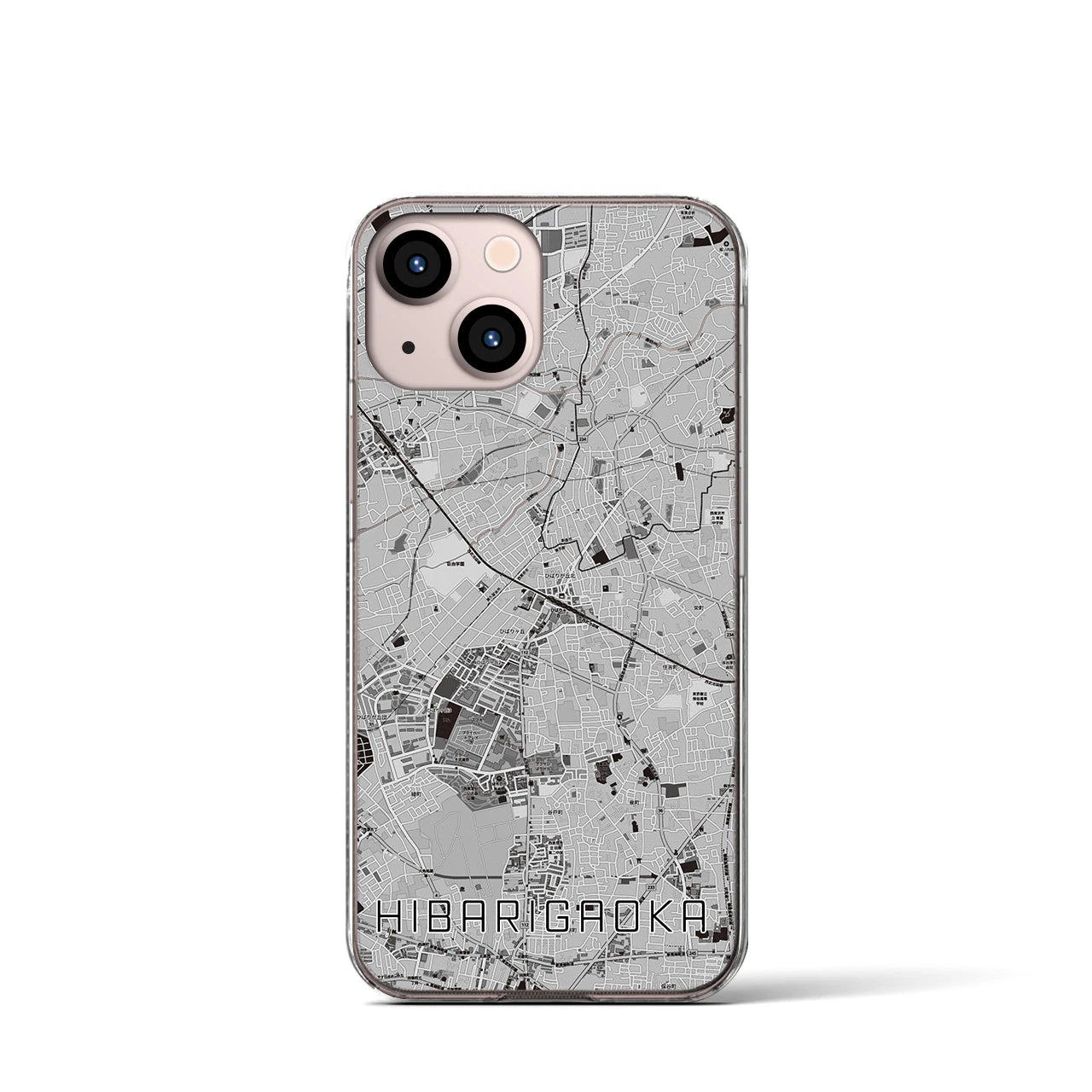 【ひばりヶ丘(東京都)】地図柄iPhoneケース(クリアタイプ)