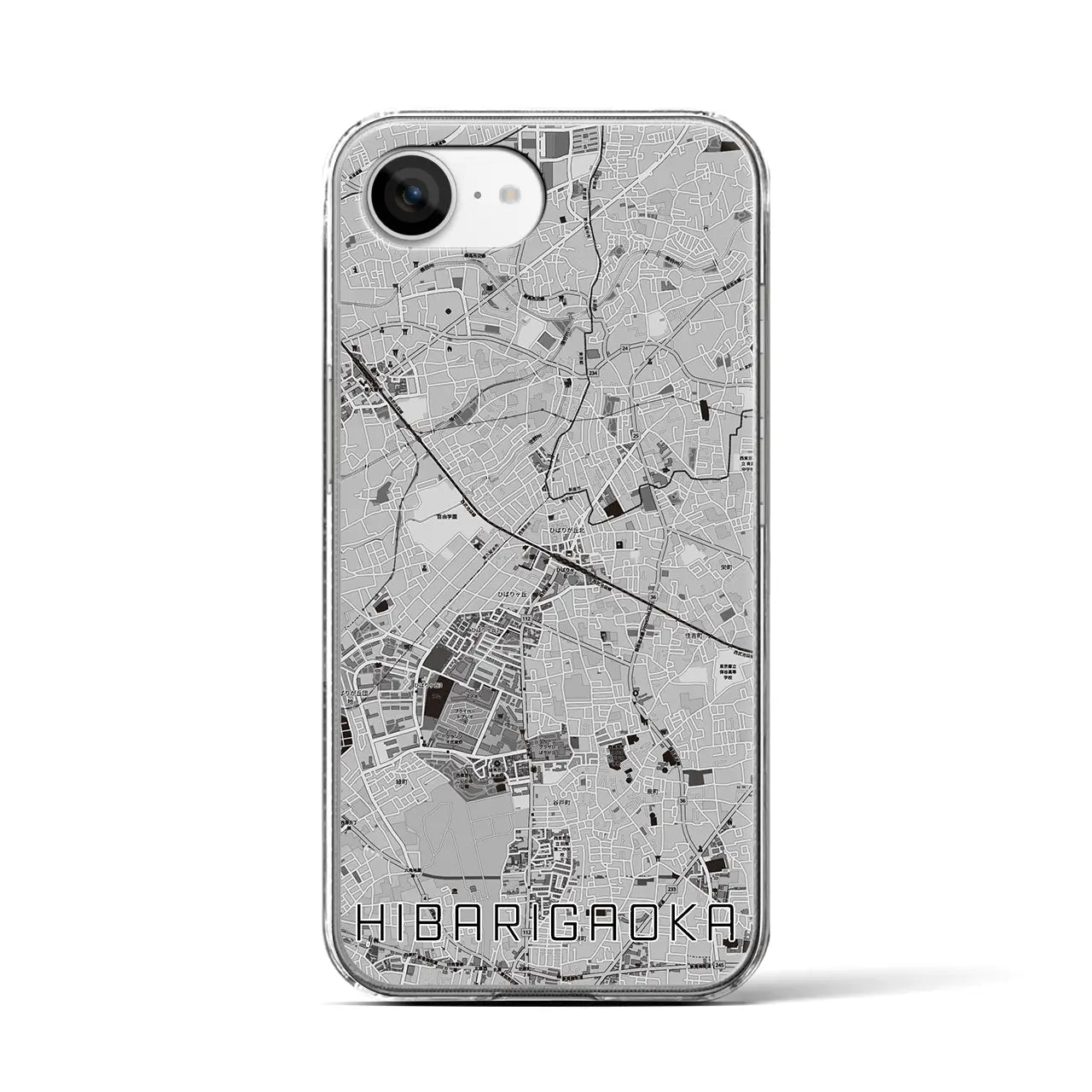 【ひばりヶ丘(東京都)】地図柄iPhoneケース(クリアタイプ)