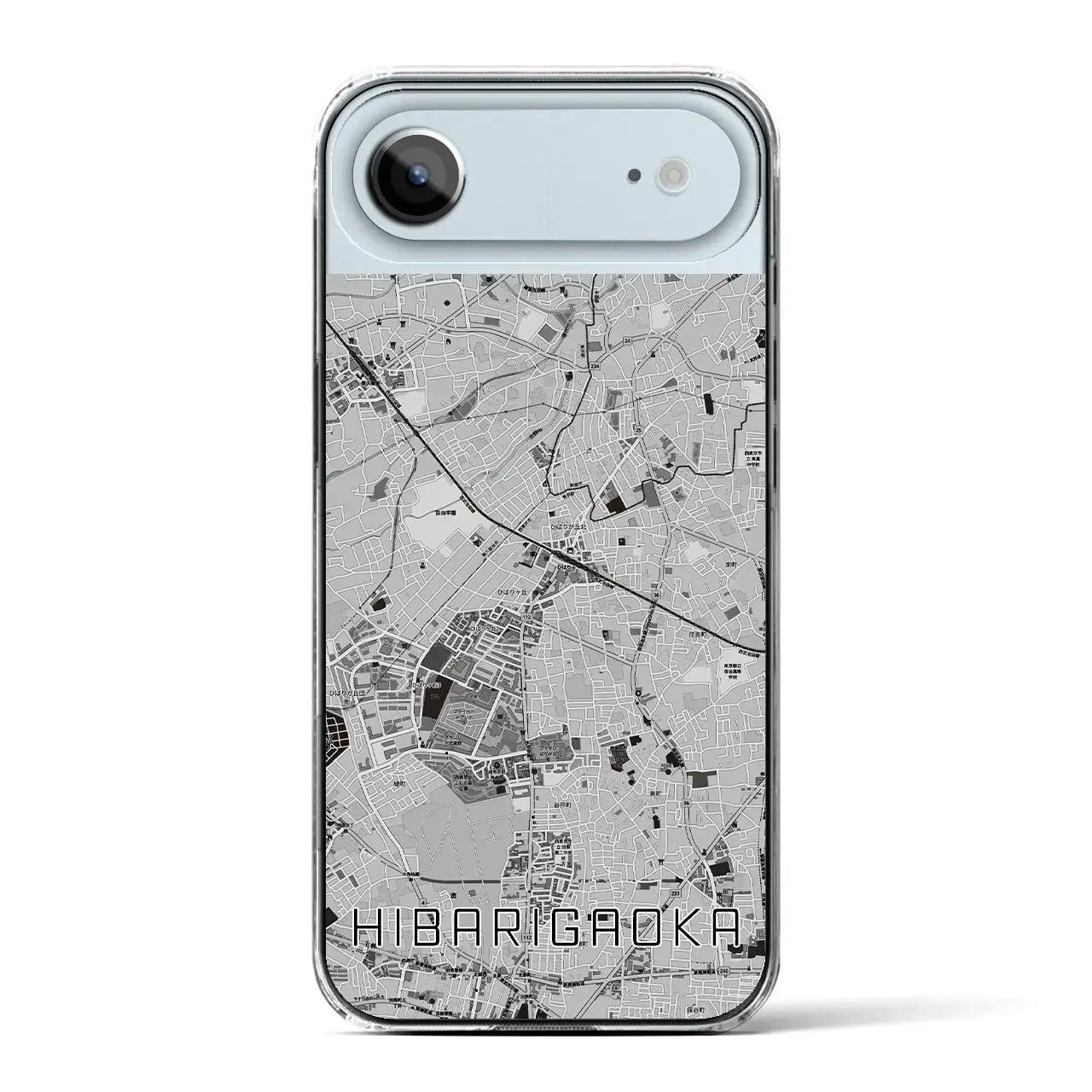 【ひばりヶ丘(東京都)】地図柄iPhoneケース(クリアタイプ)