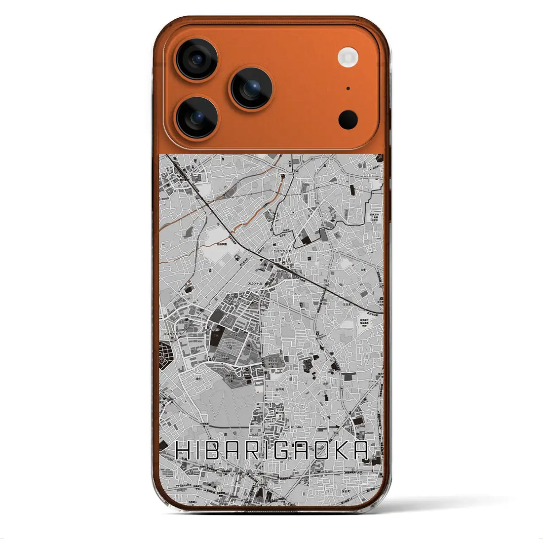 【ひばりヶ丘(東京都)】地図柄iPhoneケース(クリアタイプ)