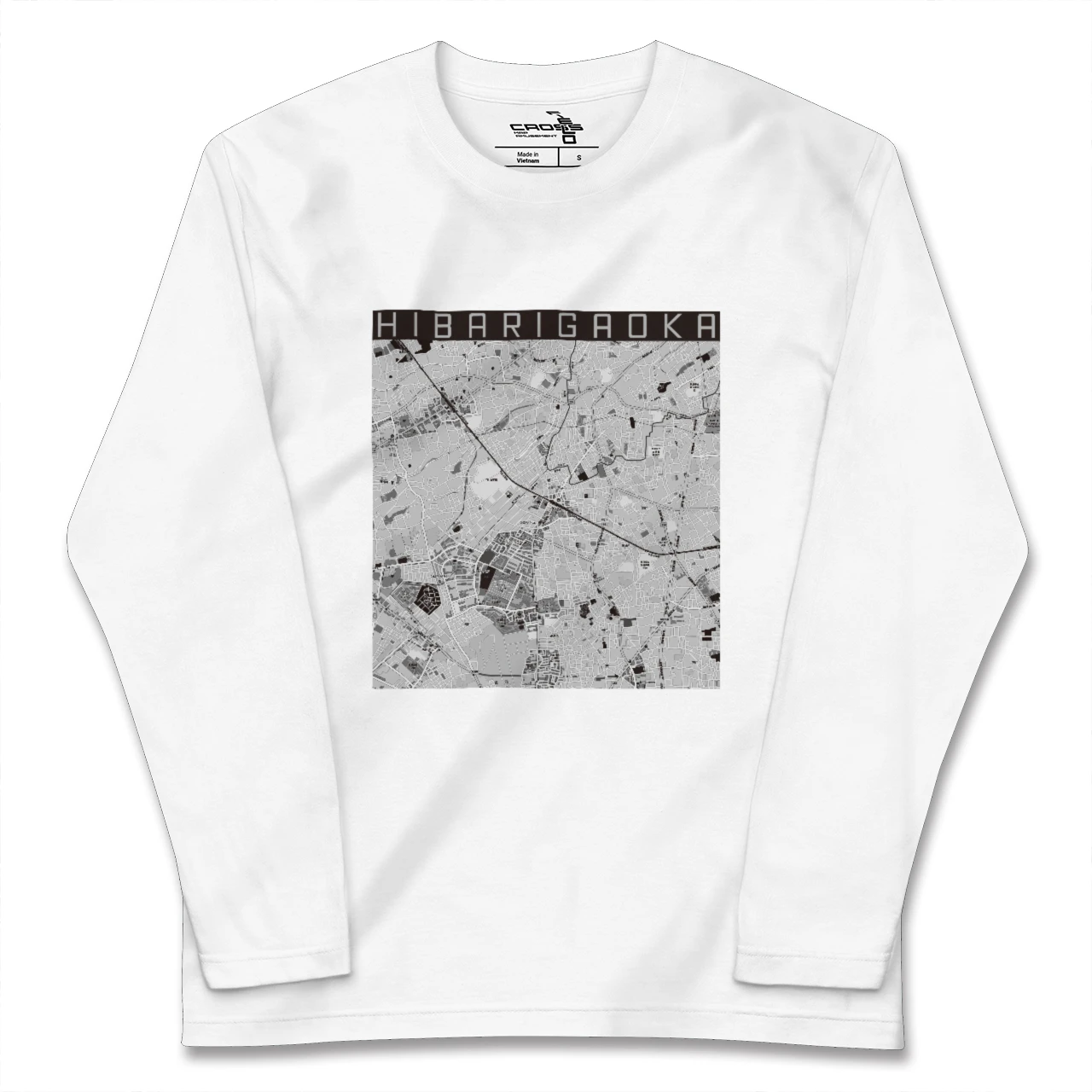【ひばりヶ丘(東京都)】地図柄ロングスリーブTシャツ