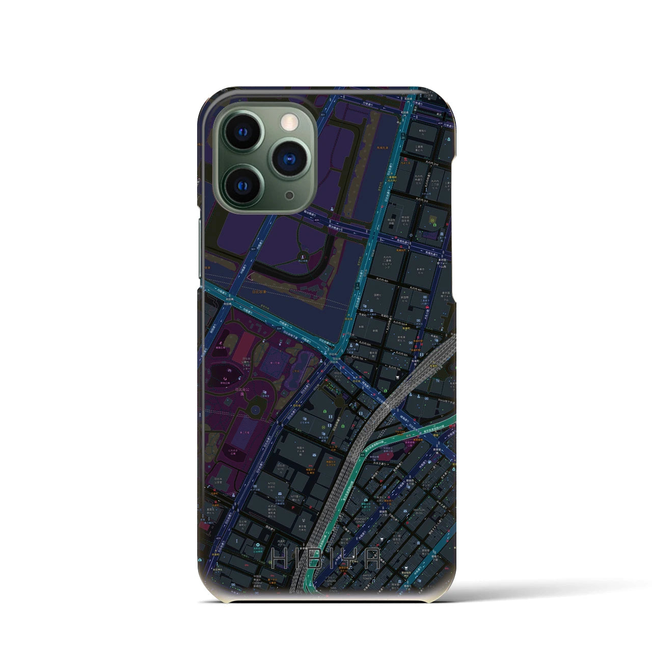 【日比谷(東京都)】地図柄iPhoneケース(バックカバータイプ)