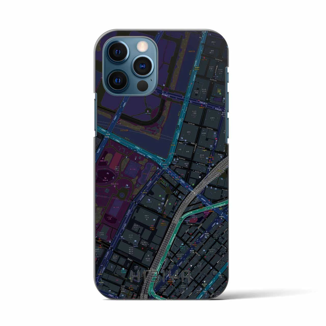 【日比谷(東京都)】地図柄iPhoneケース(バックカバータイプ)